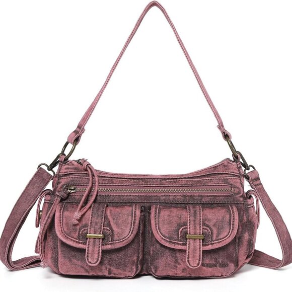 Hobo Purses for Women Crossbody Shoulder Bag Ladies Multi Pocket Handbags with A - Picture 1 of 9